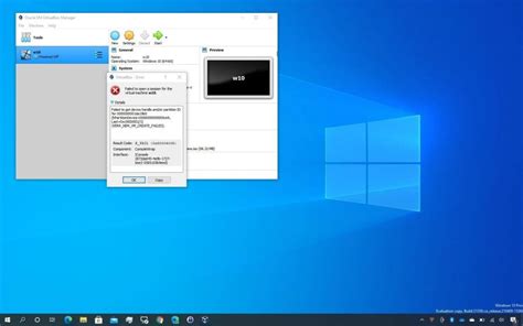 How to fix error 0x80004005 starting VirtualBox VM on .